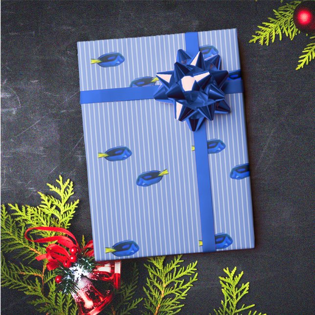 Papel De Presente Padrão Moderno Elegante de Peixes Tropicais (Modern Elegant Tropical Fish Pattern Wrapping Paper)