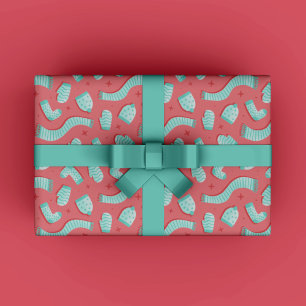 Papel De Presente Padrão Moderno - Natal Vermelho