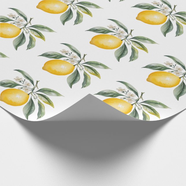 Papel De Presente Padrão Moderno Sem Costura Molho Amarelo-Limão-Ama (Ponta)