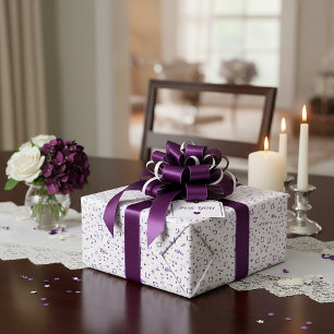 Papel De Presente Padrão musical roxo