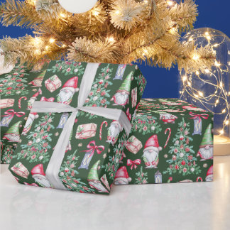 Papel De Presente Padrão natalino Presente de Watercolor