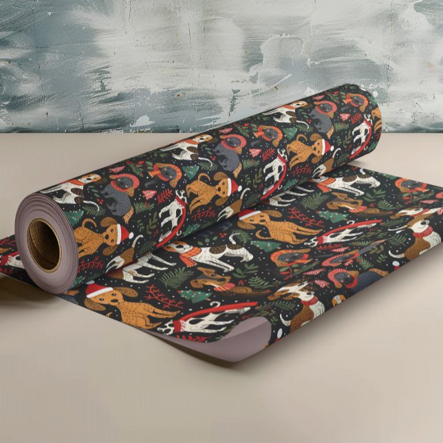 Papel De Presente Padrão para cães de Natal (Criador carregado)