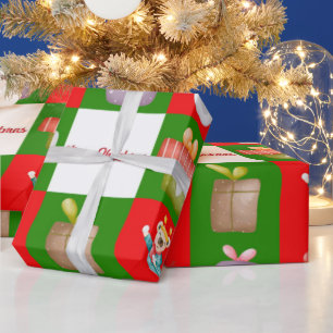 Papel De Presente Padrão perfeito com ilustração do tema de Natal