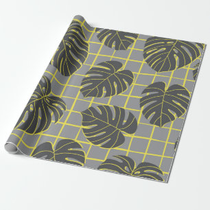 Papel De Presente Padrão perfeito de abstrato de colheita com cinza