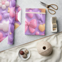 Padrão Perfeito de Laços e Corações Pastel Kawaii