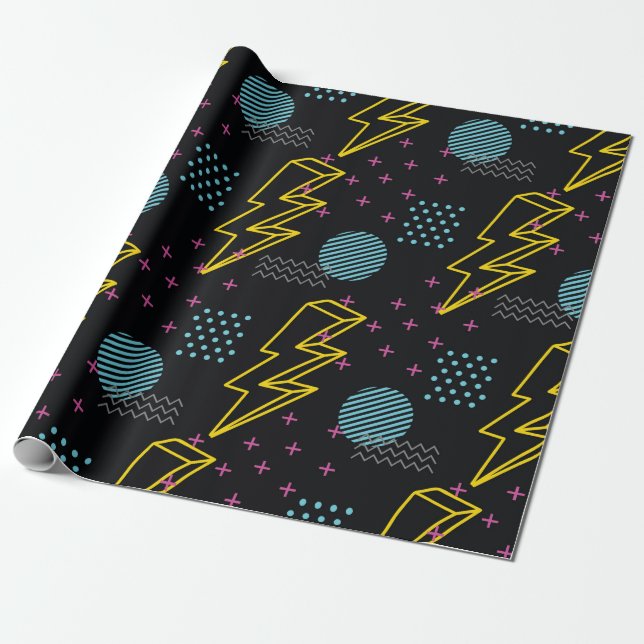 Papel De Presente Padrão perfeito do estilo 90 (Desenrolado)
