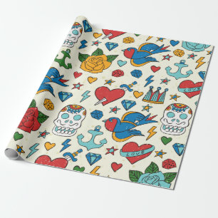 Papel De Presente Padrão perfeito para tatuagem.