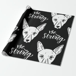 Papel De Presente Padrão Põe Cachorros Fortes Ao Longo