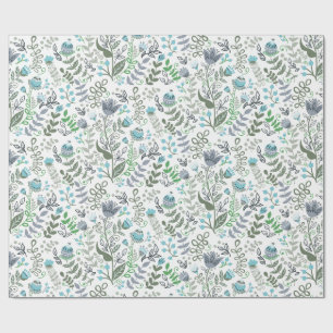 Papel De Presente Padrão Polonês Folk Art Whimsical Flower