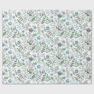 Papel De Presente Padrão Polonês Folk Art Whimsical Flower