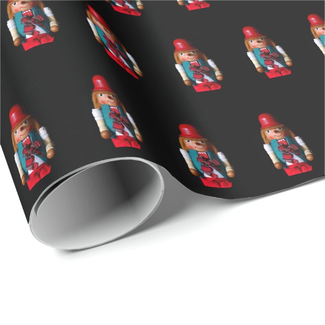 Papel De Presente Padrão Quebra-Nozes  (Ponta do rolo)