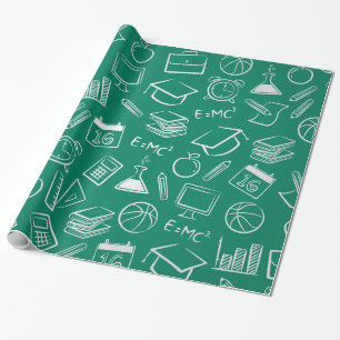 Papel De Presente Padrão químico escolar