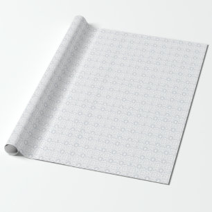 Papel De Presente Padrão Repetitivo de Chinoiserie Branco Azul