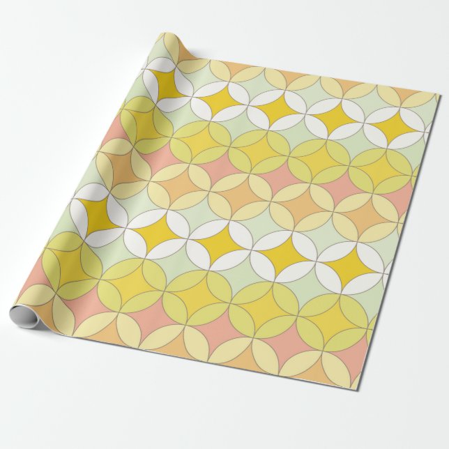 Papel De Presente Padrão retrô-perfeito. Estilo Disco.  (Desenrolado)