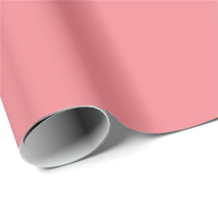 Papel De Presente Padrão Rosa Coral e Branco