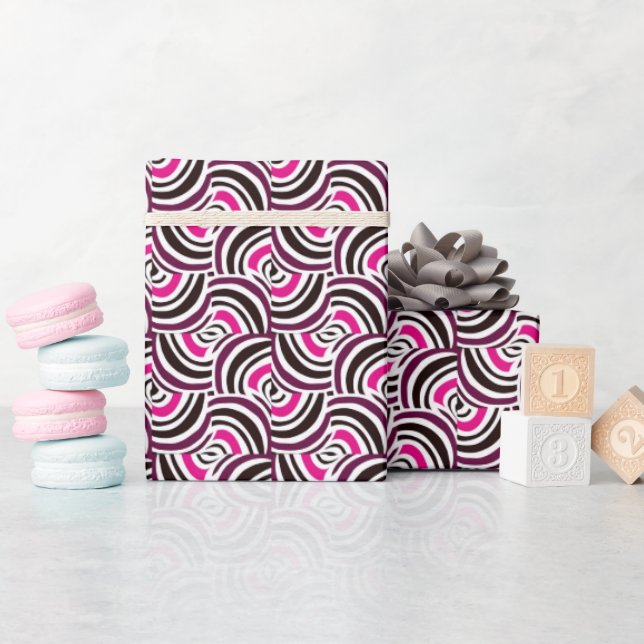 Papel De Presente Padrão Rosa Suave (Chá de bebê)