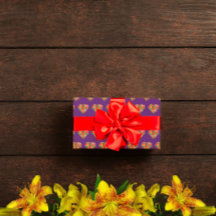 Padrão roxo cardíaco de cor moderna