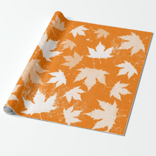 Papel De Presente Padrão Rustic Autumn Fall Deixa