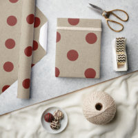Padrão Rustic Red Faux Burlap Bolinhas