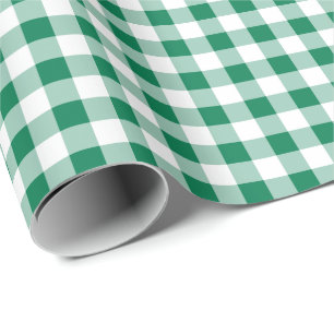 Papel De Presente Padrão Seamless Xadrez Verde Clássico