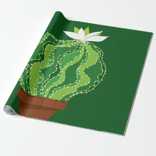 Papel De Presente padrão sem costura abstrato verde do cacto