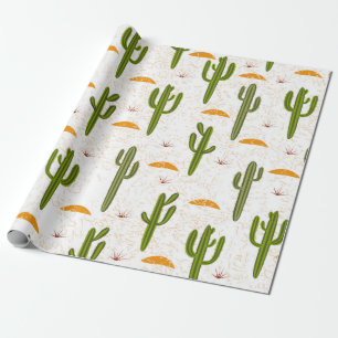 Papel De Presente Padrão sem costura, cacto, textura de areia, ruas