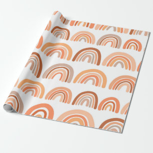 Papel De Presente Padrão sem costura com arco-íris. Textura desenh