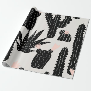 Papel De Presente Padrão sem costura com ilustração de cactos