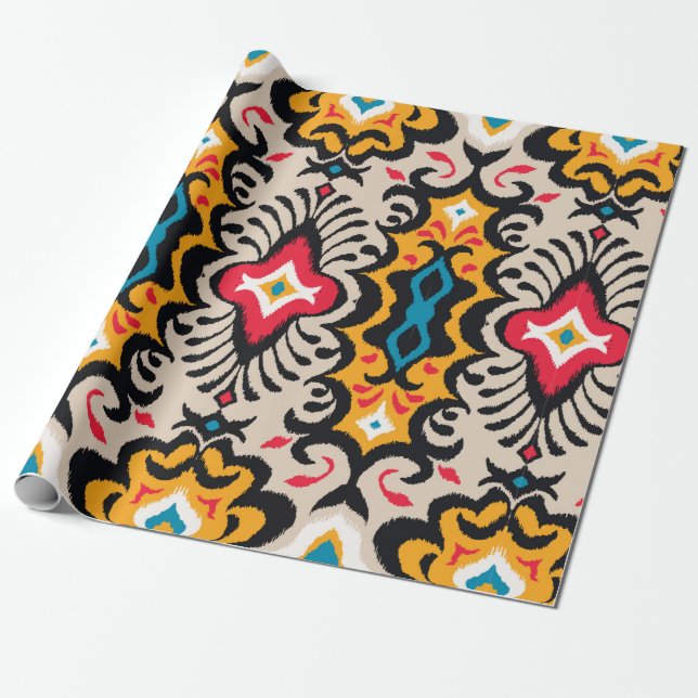 Papel De Presente Padrão sem costura com ornamento paisley (Desenrolado)
