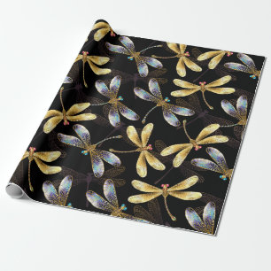 Papel De Presente Padrão sem costura com Ouros