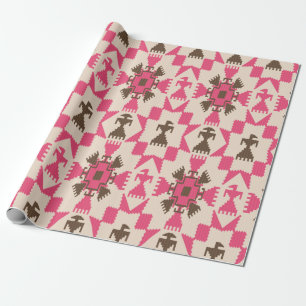 Papel De Presente Padrão sem costura de abstrato aztec tribal