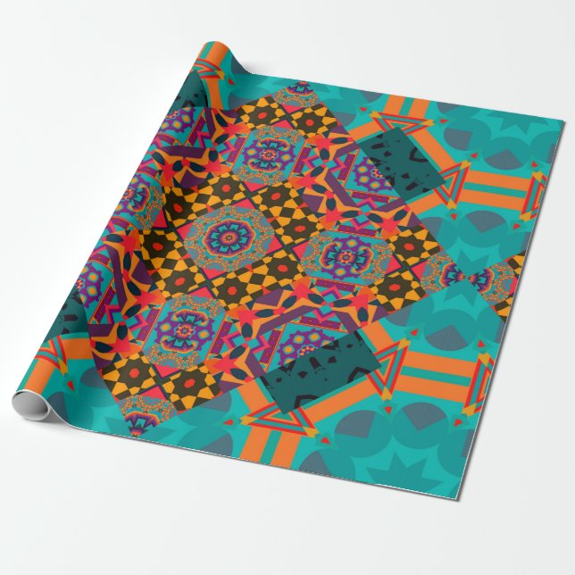 Papel De Presente Padrão sem costura de luxury ornamen arabesque (Desenrolado)
