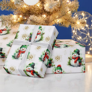 Papel De Presente Padrão sem costura de Natal Verde e Bonito