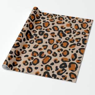 Papel De Presente Padrão sem costura de peles de leopardo