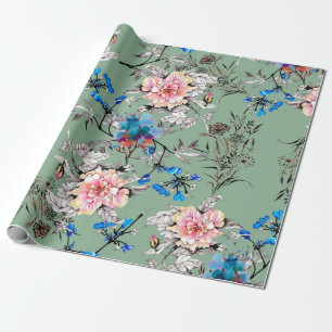 Papel De Presente Padrão sem costura desenhado à mão de água com