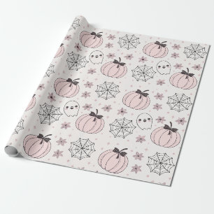 Papel De Presente Padrão sem costura do Pastel Pink Halloween