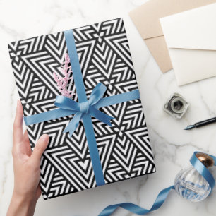 Papel De Presente Padrão sem costura do triângulo de arte branca e