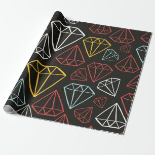 Papel De Presente padrão sem costura, elementos de design de diaman