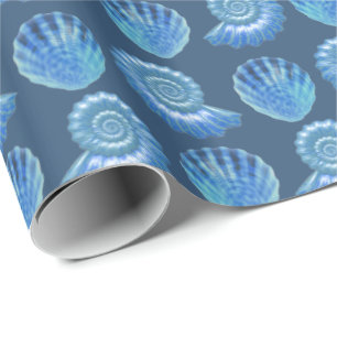 Papel De Presente Padrão Shiny Blue Sea Sheldon