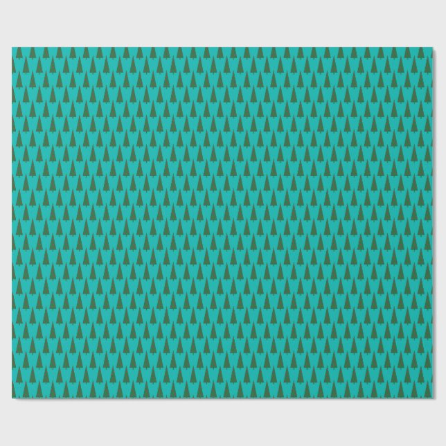 Papel De Presente Padrão Simples de Árvore de Natal (Aberto)