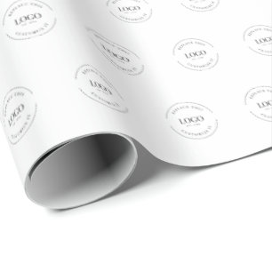 Papel De Presente Padrão simples de branding empresarial com logotip