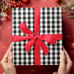 Papel De Presente Padrão Simples de Verificação de Buffalo Xadrez Pr