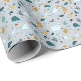 Papel De Presente Padrão terrazzo colorido