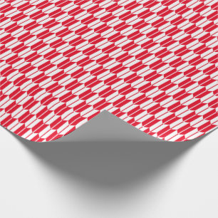 Papel De Presente Padrão tradicional do japão Yagasuri vermelho