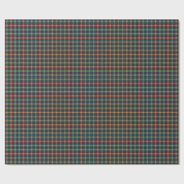 Papel De Presente Padrão Tradicional Xadrez Escocês Royal (Aberto)