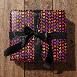 Papel De Presente Padrão Triangular Colorido para Todas as Ocasioes 
