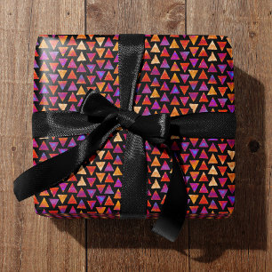 Papel De Presente Padrão Triangular Colorido para Todas as Ocasioes