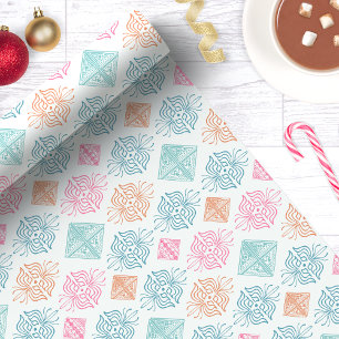 Papel De Presente Padrão Tribal do Ornamento de abstrato Boho