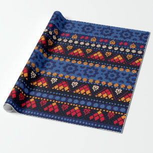 Papel De Presente Padrão tribal perfeito.