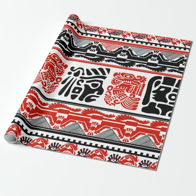 Papel De Presente Padrão tribal sem descontinuidades 5 (Desenrolado)